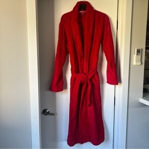 VICTORIA’S SECRET VINTAGE LONG RED 100% COTTON BATHROBE M/L